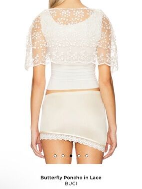 Revolve BUCI Butterfly Lace Poncho - White/Cream NWT